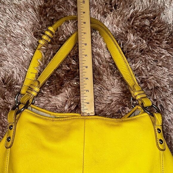 The Sak hobo snap closure vintage bag yellow pebble leather - Picture 5 of 8
